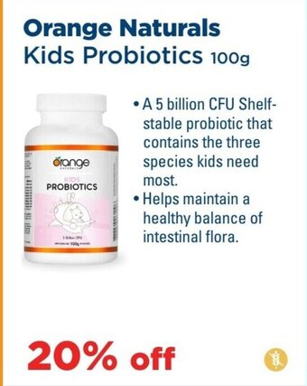Metro Orange Naturals Kids Probiotics 100g offer