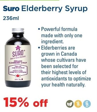 Metro Suro Elderberry Syrup 236ml offer