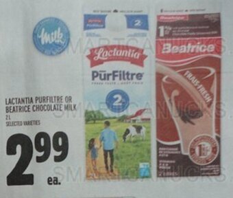 Metro LACTANTIA PURFILTRE OR BEATRICE CHOCOLATE MILK offer