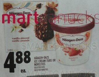 Metro HÄAGEN-DAZS ICE CREAM TUBS OR NOVELTIES offer