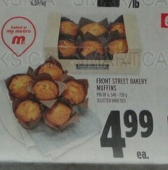Metro FRONT STREET BAKERY MUFFINS offer