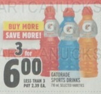 Metro GATORADE SPORTS DRINKS offer