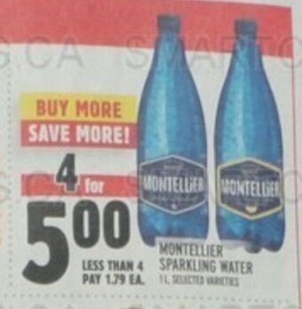 Metro MONTELLIER SPARKLING WATER offer