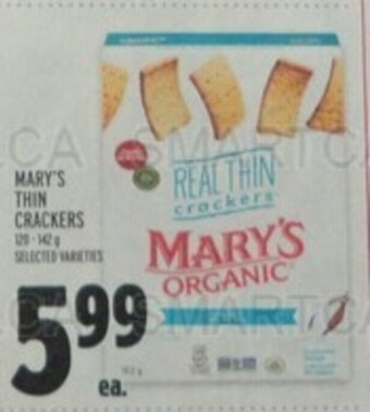 Metro MARY'S THIN CRACKERS offer