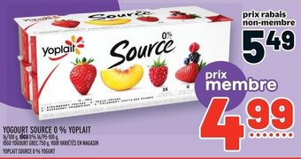 Metro YOGOURT SOURCE 0 % YOPLAIT , IÖGO 0% offer