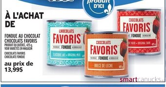 Metro FONDUE AU CHOCOLAT CHOCOLATS FAVORIS offer