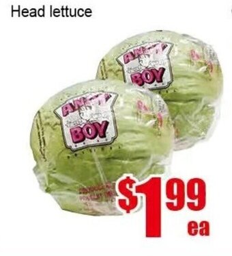 New Pacific Supermarket Head lettuce offer