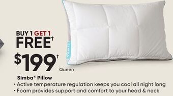 Sleep Country Simba pillow offer