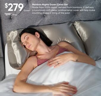 Sleep Country Bamboo nights duvet cover set offer