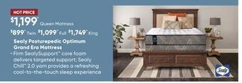Sleep Country Sealy posturepedic optimum grand era mattress offer