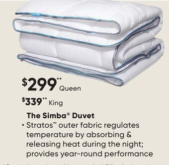 Sleep Country The simba® duvet offer
