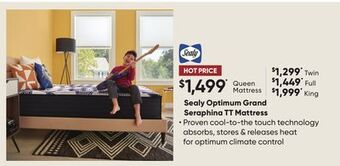 Sleep Country Sealy optimum grand seraphina tt mattress offer