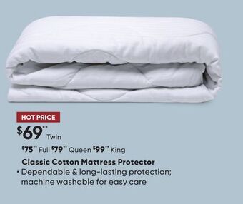 Sleep Country Classic cotton mattress protector offer