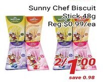 Nations Fresh Foods Sunny Chef Biscuit Stick 48g offer