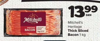 Mitchell's Heritage Thick Sliced Bacon 1 kg