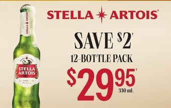 The Beer Store Stella artois 12-bottle pack offer