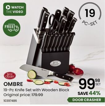 Stokes Ombre 19-pc knife set with wooden block offer