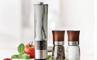 Stokes Salt & pepper mills marbled 2-in-1 electric salt or pepper grinder offer