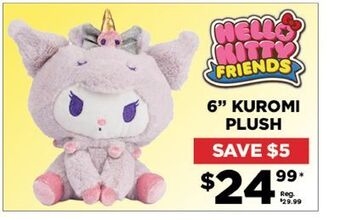 Showcase Hello kitty 6 kuromi plush offer