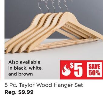 Kitchen Stuff Plus 5 pc. taylor wood hanger set offer