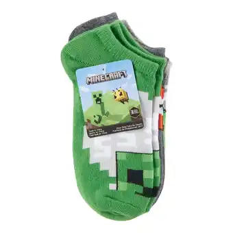 Giant Tiger Boy's licensed minecraft ankle socks, 3-pack offer