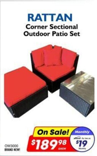 Factory Direct RATTAN Corner Sectional Outdoor Patio Set offer