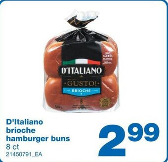 Wholesale Club D'Italiano brioche hamburger buns 8 ct offer