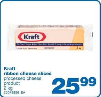 Wholesale Club Kraft Ribbon Cheese Slices processed cheese product 2 kg offer