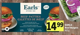 IGA EARLS Beef Burgers 852 g offer