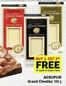 IGA AGROPUR Grand Cheddar 200 g offer