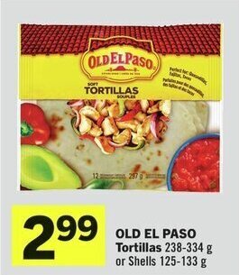 IGA OLD EL PASO Tortillas 238-334 g or Shells 125-133 g offer