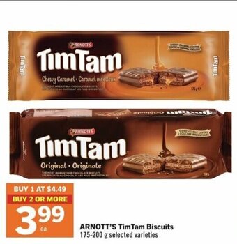 IGA ARNOTT'S TimTam Biscuits 175-200 g offer