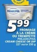 IGA PHILADELPHIA FROMAGE À LA CRÈME OU TREMPETTE offer