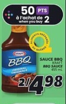 IGA KRAFT BBQ SAUCE 455 mL offer