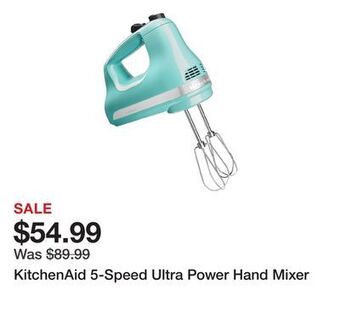 TSC Stores Kitchenaid 5-speed ultra power hand mixer offer