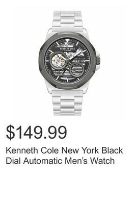 Costco Kenneth cole new york black dial automatic men's watch offer
