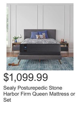 Costco Sealy posturepedic stone harbor firm queen mattress or set offer