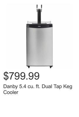 Costco Danby 5.4 cu. ft. dual tap keg cooler offer