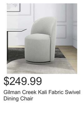 Costco Gilman creek kali fabric swivel dining chair offer