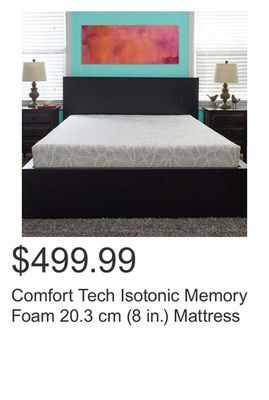 Costco Comfort tech isotonic memory foam 20.3 cm (8 in.) mattress offer