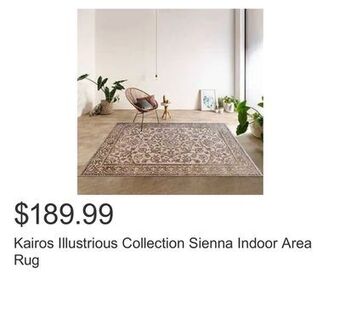 Costco Kairos illustrious collection sienna indoor area rug offer