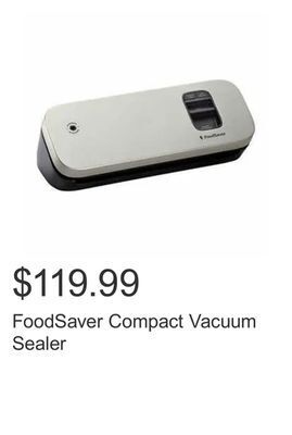 Costco Foodsaver compact vacuum sealer offer