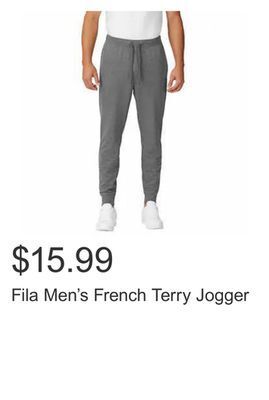 Costco Fila men's french terry jogger offer