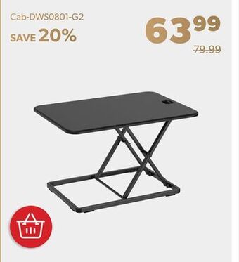 Shopper+ Ultra-slim height adjustable sit-stand desk converter for laptop monitor - primecables® offer