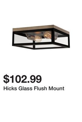 Wayfair Hicks glass flush mount offer