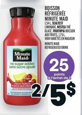 Metro MINUTE MAID REFRIGERATED DRINK offer