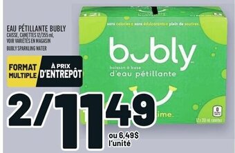Metro BUBLY SPARKLING WATER offer