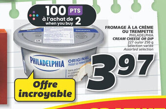 IGA FROMAGE À LA CRÈME OU TREMPETTE PHILADELPHIA offer