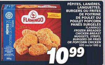 IGA PÉPITES, LANIÈRES, LANGUETTES, BURGERS OU FRITES DE POITRINE DE POULET OU POULET POPCORN PANÉS SURGELÉS offer
