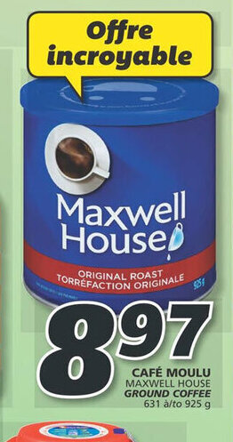 IGA MAXWELL HOUSE GROUND COFFEE offer